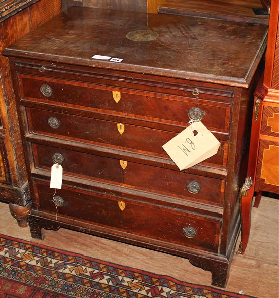 Hepplewhite revival inlaid mahogany chest of drawers